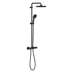 Черна душ система с термостат Grohe Tempesta 250